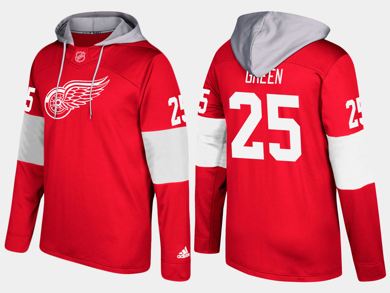 NHL Men Detroit red wings mike green  red hoodie->detroit red wings->NHL Jersey